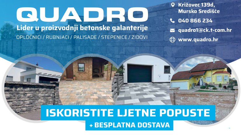 Quadro: Iskoristite ljetne popuste kod lidera u proizvodnji betonske galanterije