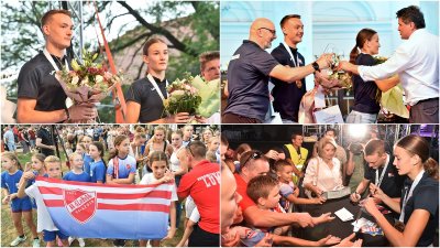 FOTO: Svjetski prvaci Jana Koščak i Roko Farkaš dočekani u Varaždinu