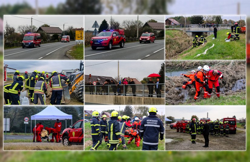 FOTO Snažni bujični val na Plitvici uzrokovao poplavu u Selniku, no bila je to samo - vježba