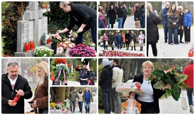 FOTO Gužve na varaždinskom groblju na blagdan Svih svetih, građani obilaze grobove najmilijih