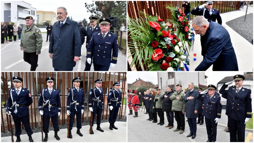 FOTO Potpredsjednik vlade Davor Božinović odao počast poginulim pripadnicima PU varaždinske