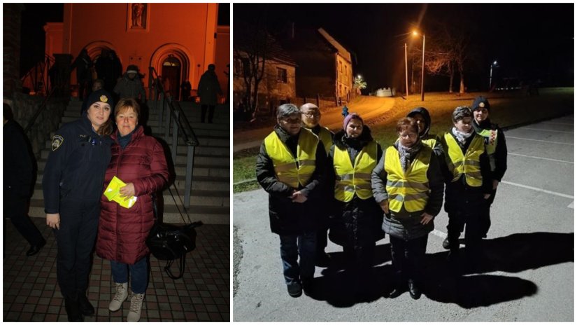 FOTO Policajci vjernicima na izlasku iz crkve dijelili reflektirajuće prsluke