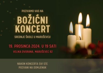 Ne propustite tradicionalni Božićni koncert Srednje škole u Maruševcu