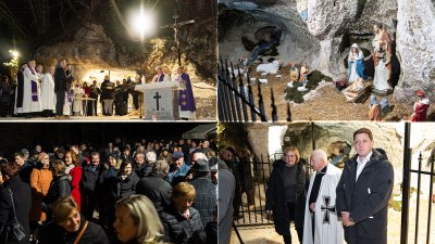 FOTO/VIDEO Brojni Viničanci na blagoslovu Betlehemske špilje u Vinici koja je - u božićnom duhu