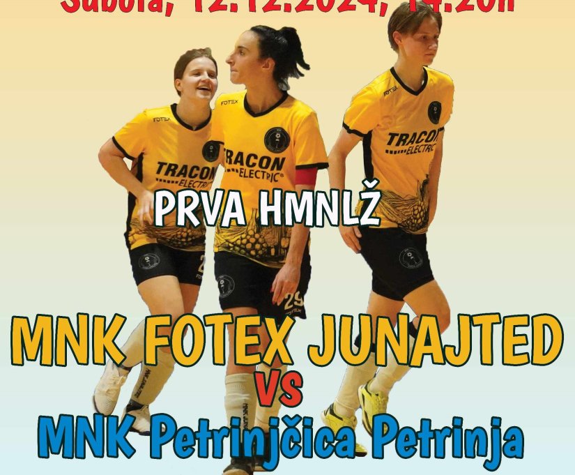 Ženska futsal ekipa MNK Fotex Junajted sutra u Graberju lovi prve ligaške bodove protiv ekipe iz Petrinje