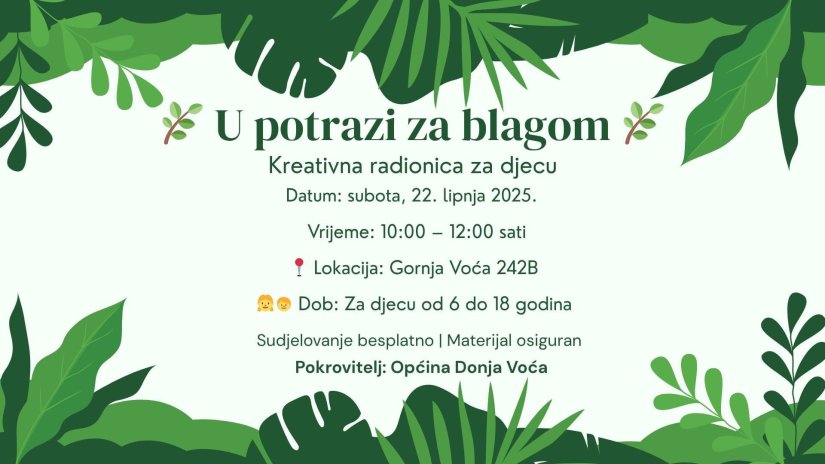 U potrazi za blagom – kreativna radionica u Gornjoj Voći