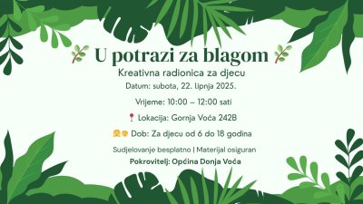 U potrazi za blagom – kreativna radionica u Gornjoj Voći