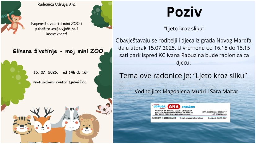 Udruga Ana organizira radionice u Ljubešćici i Novom Marofu
