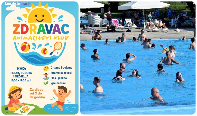 Na Dravskim bazenima program ljetne animacije za djecu - pridružite se klubu Zdravac!