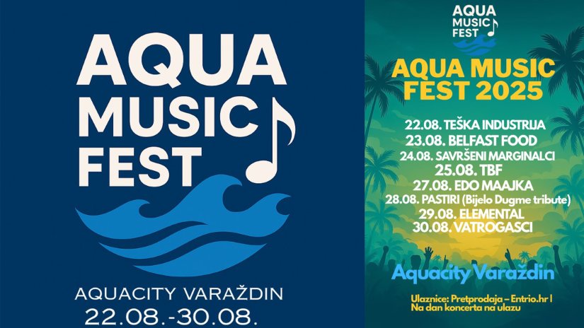 AQUA MUSIC FEST – glazbeno ljeto na najjače na izletištu Aquacity od 22. do 30. kolovoza