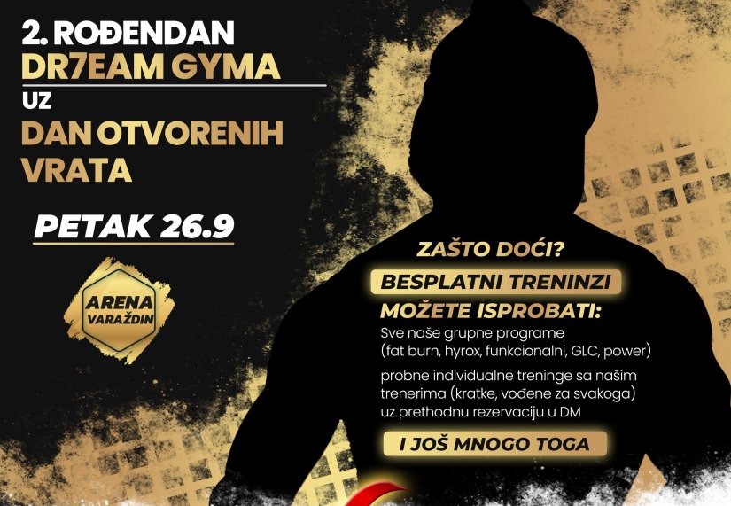 Dr7eam Gym: Dođite u Arenu Varaždin na Dane otvorenih vrata ovoga petka, 26. rujna