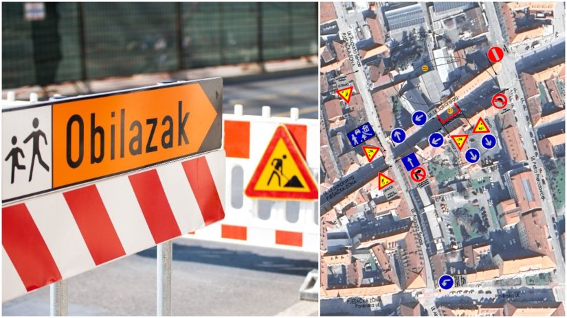 Zbog radova na zgradi u ulici I. K. Sakcinskog privremena regulacija prometa