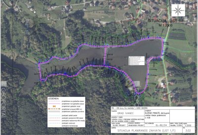 TRIM STAZA IVANEČKA JEZERA Objavljen tlocrtni prikaz pozicije staze u cijeloj planiranoj duljini od 1.537 metara