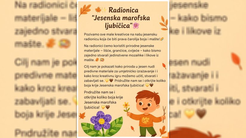 Prijavite se na radionicu “Jesenska marofska ljubičica”