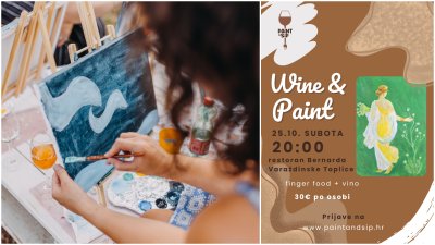 Osvojite svoje mjesto za dvoje na radionici "Wine & Paint" u Varaždinskim Toplicama