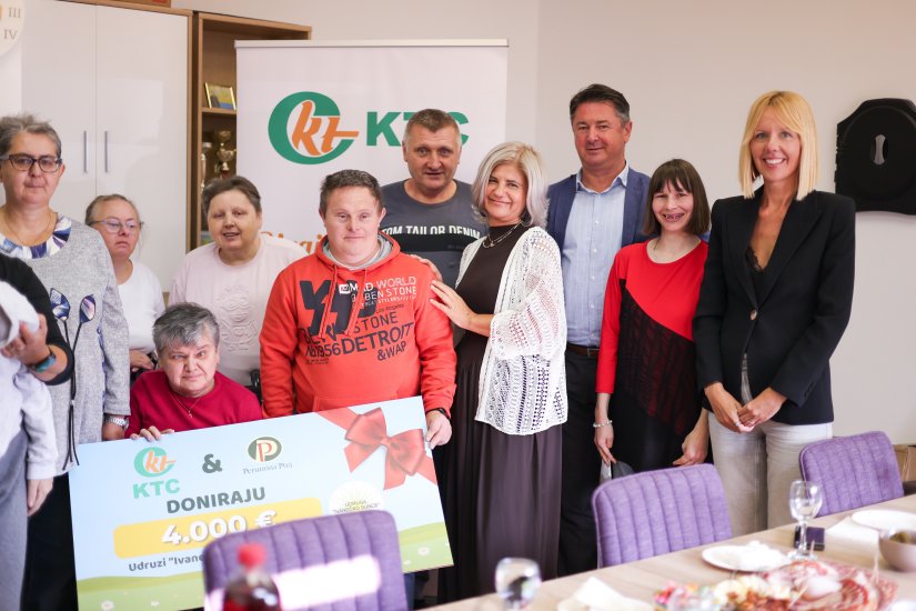 FOTO KTC u suradnji s Perutninom Ptuj donirao 4.000 eura udruzi Ivanečko sunce