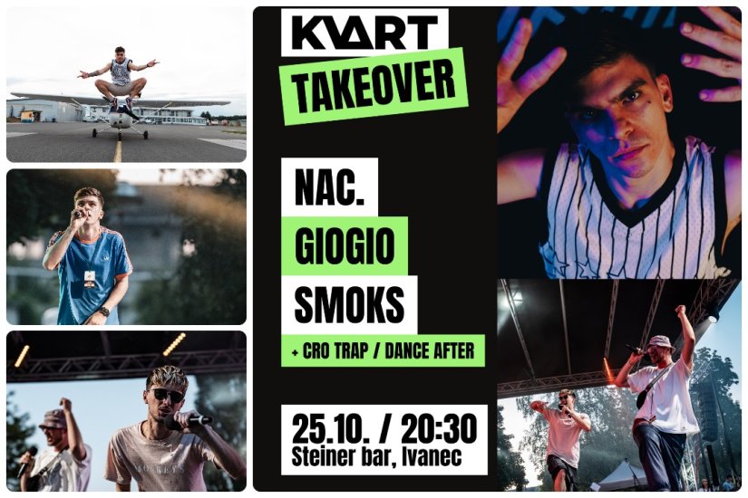 KVART Takeover stiže u Ivanec – subota, 25. listopada, u Steiner baru