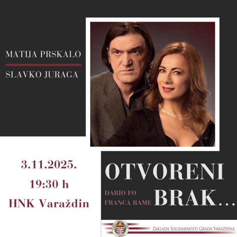Dođite na dobrotvornu kazališnu predstavu „Otvoreni brak“; spoj vrhunske umjetnosti i humanosti