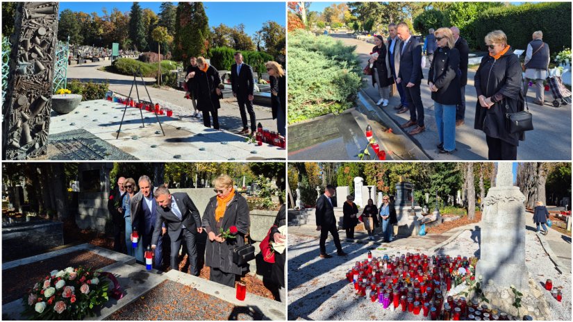 FOTO Izaslanstvo HNS-a odalo počast utemeljiteljima stranke i zaslužnima za slobodu i demokratske vrijednosti Hrvatske