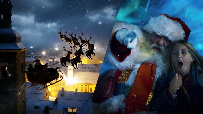 VIDEO Djed Mraz u letu iznad Varaždina: Pogledajte bajkoviti video