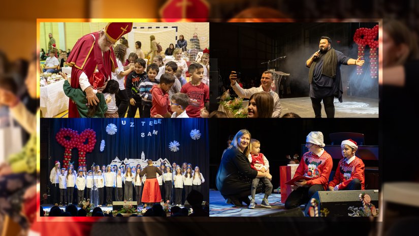 FOTO Veselo u OŠ Petrijanec: božićni sajam, sv. Nikola, a stigao i poseban gost - Jacques Houdek!