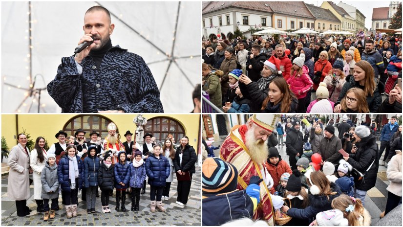 FOTO Varaždince na Adventu raspjevao Luka Nižetić, najmlađe razveselio i sveti Nikola