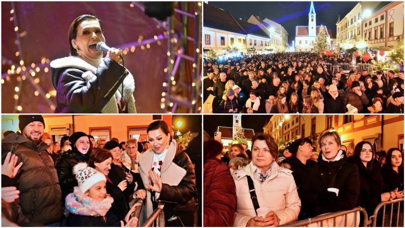 FOTO Nina Badrić nastupila na Korzu, Varaždinci uglas pjevali njene najveće hitove