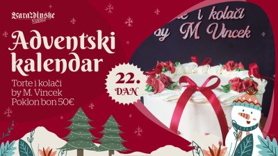 Adventsko darivanje: Poklanjamo bon od 50 eura Torte i kolači by M. Vincek