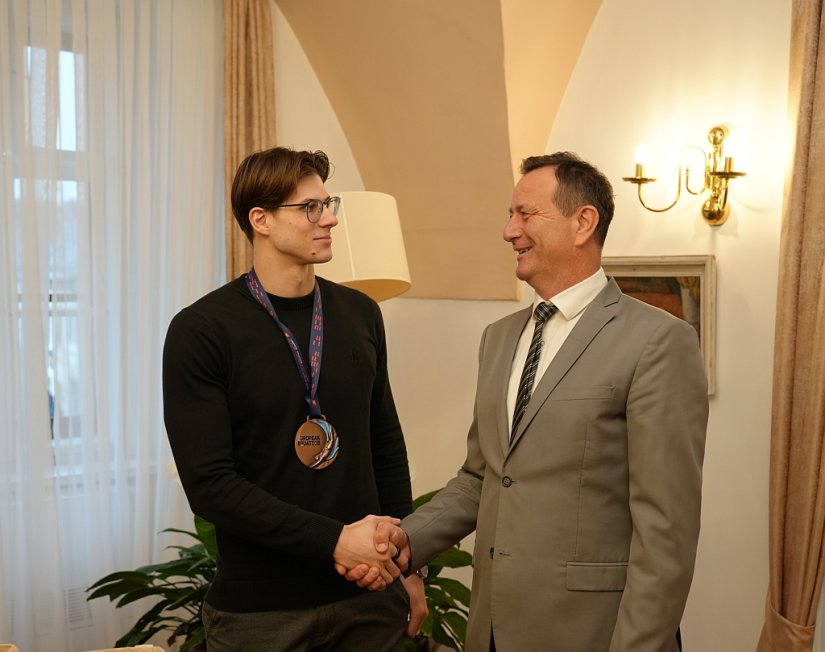 FOTO Prijem za Luku Cvetka, Varaždinca s europskom medaljom u plivanju