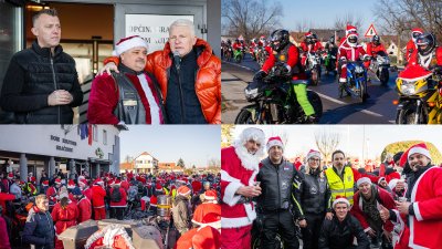 FOTO Motomrazovi na Silvestrovo "zabrujali" Sračincem i razveselili velike i male