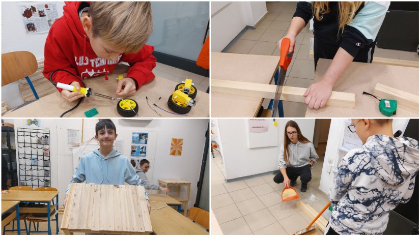 FOTO Na praznicima naučili izraditi drveni stol, ali i - kako pravilno mesti