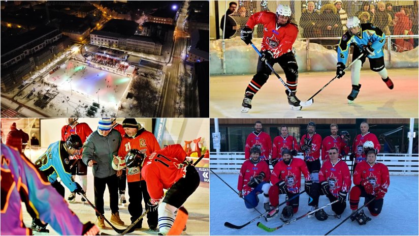 FOTO Ledeni pak na klizali&scaron;tu u Varaždinu okupio &scaron;est ekipa hokeja&scaron;a iz Hrvatske i Slovenije