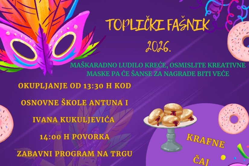 Toplički fa&scaron;nik vraća veselje i maskirano ludilo svima, ne samo Topličancima!
