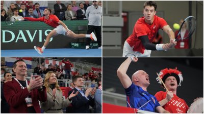 FOTO Hrvatska nakon prvog dana Davis Cupa u Areni Varaždin izjednačena protiv Danske