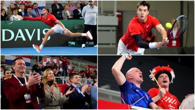 FOTO Hrvatska nakon prvog dana Davis Cupa u Areni Varaždin izjednačena protiv Danske