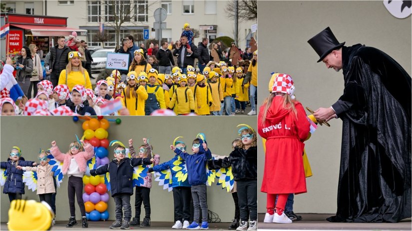 FOTO: &Scaron;arenilo, smijeh i pjesma obilježili Dječji fa&scaron;nik u Novom Marofu