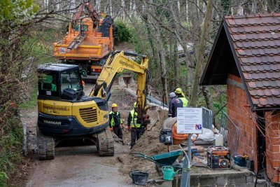 Počeli radovi na sanaciji klizi&scaron;ta Skradnjak 2 u Knapiću i u &Scaron;kriljevcu