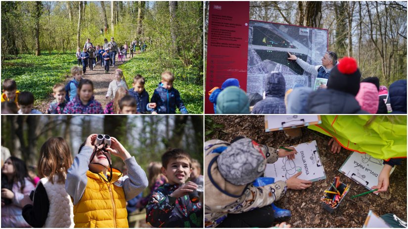 FOTO "Mladi čuvari: nova generacija": Vrtićarci u Dravskoj park-&scaron;umi istražili tajne ptičjeg svijeta