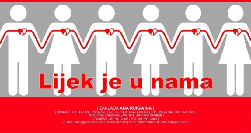 Zaklada Ana Rukavina i &Scaron;D Sudovec pozivaju na akciju tipizacije krvi za upis u registar darivatelja matičnih stanica