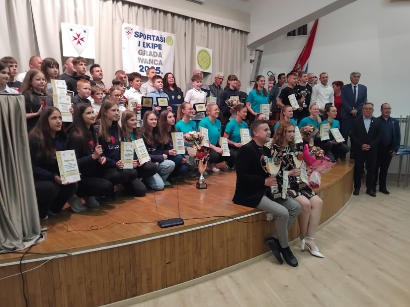 FOTO Uručene nagrade najboljim sporta&scaron;ima i ekipama Grada Ivanca za 2025. godinu