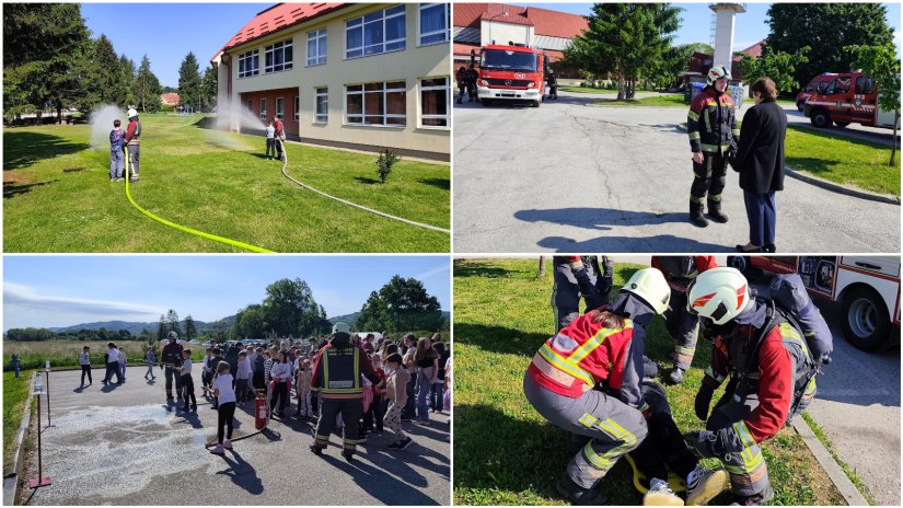 FOTO: U topličkoj &scaron;koli provedena vježba evakuacije i vatrogasna vježba