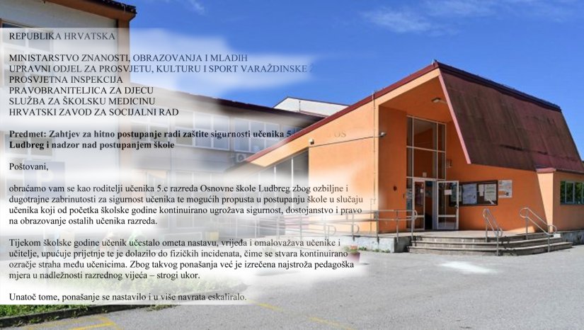 Roditelji traže hitno postupanje zbog "ozbiljne i dugotrajne zabrinutosti za sigurnost" svoje djece