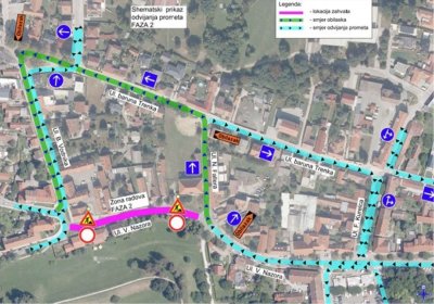 Nova privremena regulacija prometa tijekom II. faze rekonstrukcije Ulice Vladimira Nazora