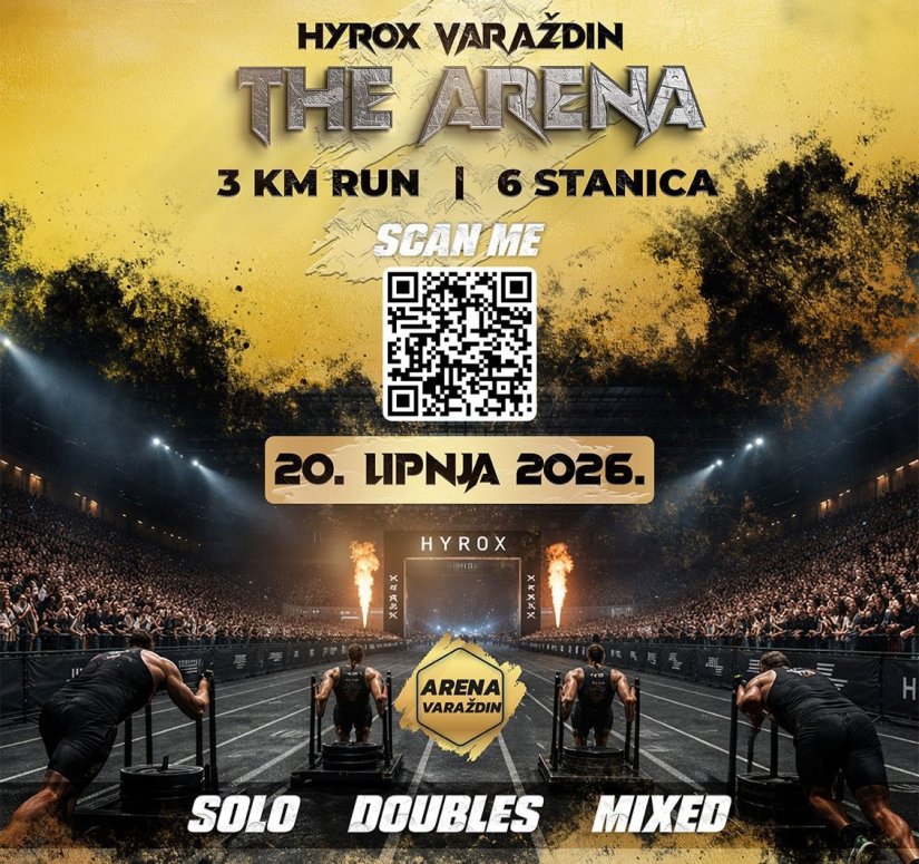 HYROX Varaždin THE ARENA - jedinstveno fitness natjecanje stotina natjecatelja