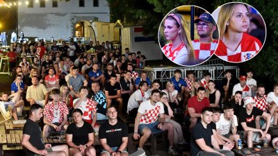 FOTO Pobjedu Hrvatske nad Panamom i&scaron;čekivali brojni kod varaždinskoga Staroga grada