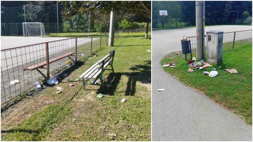FOTO Igrali&scaron;te u Doljanu zatrpano bocama, limenkama i otpadom, iz Općine uputili apel mje&scaron;tanima