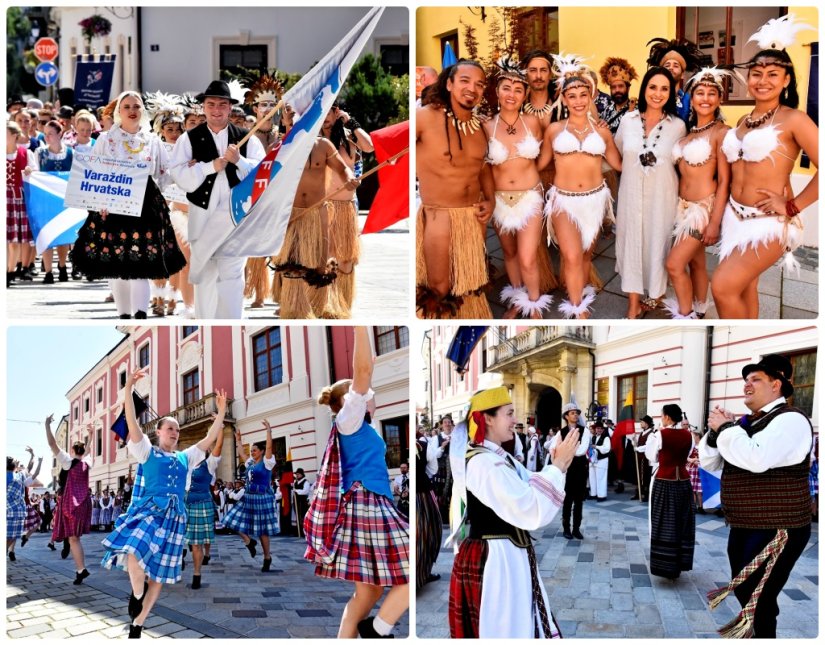 FOTO Ulicama užeg centra Varaždina održan mimohod sudionika petog Međunarodnog folklornog festivala COFA, prijem kod župana