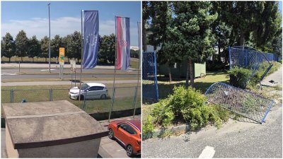 FOTO/VIDEO Projurio zelenom povr&scaron;inom i sru&scaron;io ogradu, zaustavio se tek nakon 200-tinjak metara
