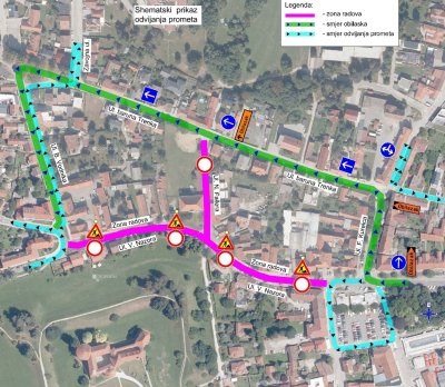 Privremena regulacija prometa zbog radova u ulici Vladimira Nazora u Varaždinu