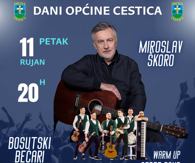 Općina Cestica, uz proslavu Dana Općine, priprema vrhunsku zabavu uz poznate izvođače